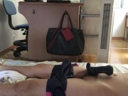 【Voyeur】【Big dick】A Japanese college student who masturbates until techno break!