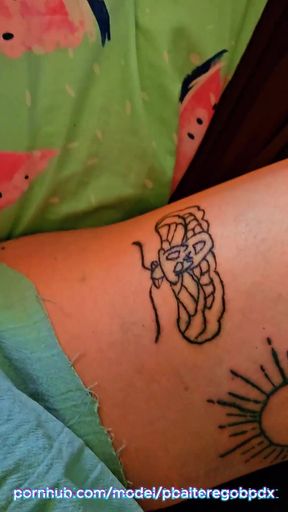 Tattooed Babe Self Tattoo POV Real Needle Play | Highest Tip Wins Next Design