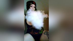 Sexy Vape Goddess with Huge Perfect Tits