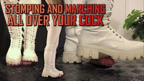 Marching and Stomping All Over Your Cock in White Combat Boots (Edited Version) - Tamystarly - Cock Balls Crush Trample, CBT, Bootjob, Trampling, Shoejob