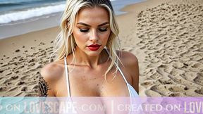 Dirty blonde MILF deepthroats and gets anal fucked on the beach