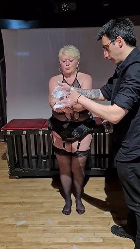Fire Play in Lingerie