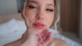 Skinny Blonde Asian Babe Takes Intense Missionary Pounding Hard