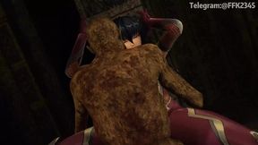 Mannin Asagi undergoes special training in 3D animated anime hentai
