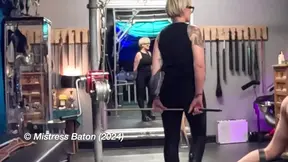 Blonde milf punished with caning in hardcore BDSM dungeon