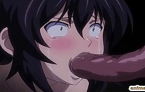 Japanese anime tentacles squeezed and intense fucked
