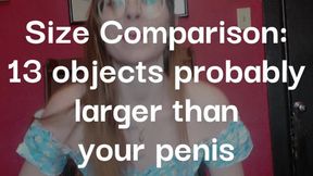 Size Comparison: 13 Objects Probably Larger than Your PENIS