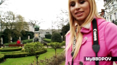 Aleska Diamond the blonde photographer gets worshipped and facialized by a BBC