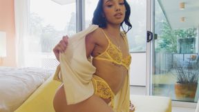 Petite black teenage Alexis Tae posed naked