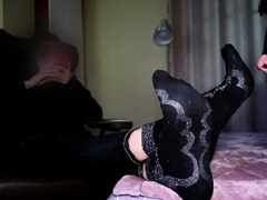 Close up foot fetish on cam
