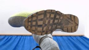 Naughty sports girl shows how dirty her Nike sneakers are, fc124x 1080p