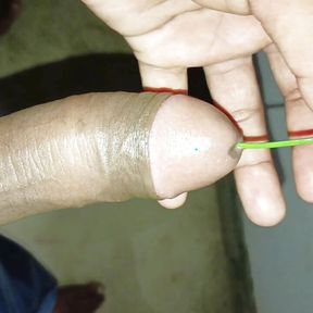 Penis rod insert, big cock masturbation, big cock