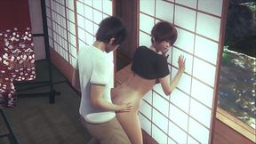 TEENAGE COUPLE MAKE SWEET LOVE AT JAPANESE DOJO