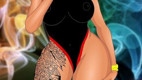 ashley & big ebony tranny bubble butt and big titty cartoon photoshoot was fucking hot!