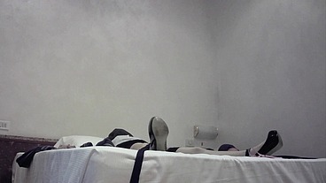 MILF tied, blindfolded, gagged, fucked and facialized