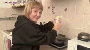 Sfw - making a messy with cooking!