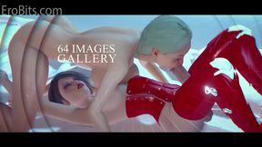 The Visitor  SciFi Futa Dominatrix fucks Big Tittied Woman  Futanari domination animated 3DX Sex