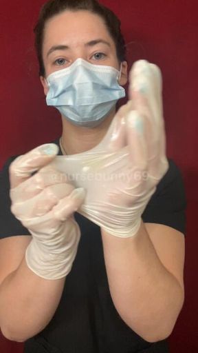 White Latex Glove ASMR