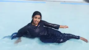 Beautiful young Indian village girlfriend enjoys hot sex in a public
