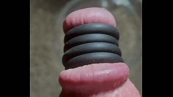 I Pump For Her. Using Cockrings to Grow my Mushroom Head for the Bottom of her Pussy Fleshlightman1000