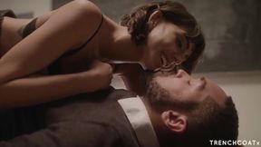 Slim, small titted student, Janice Griffith is having casual sex with her teacher in the classroom