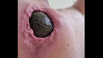 Self-fist, bizarre objects and balls in ass