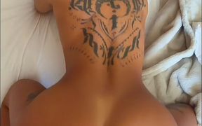Don't Stop, Fuck Me Harder, Stepdaddy - Hot Tattooed Brunette Gets in Rough Sex Cowgirl Ride and Blowjob in POV