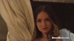 Curvy Big Boobs Lesbian Slave Undressed And Touched By Madame