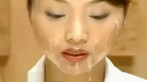 Bukkake Delight – Stunning JAV Beauty Drenched in Cum Glory