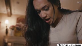 Ladyboy masseuse analed her guy client