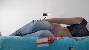 Sexy brunette trying on tights, hairy pussy, big ass, big tits. Amateur wife with hairy pussy, big tits, big nipples, big ass