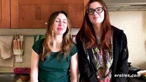 Amateur Lesbians Enjoy Playful Moments Together - A Romantic Massage Experience