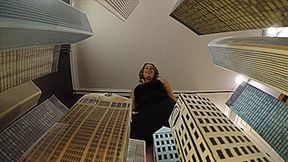 Giantess Nikki Brooks Crushes & Destroys Tiny City (SD 720p WMV)