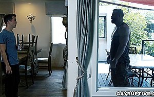Isaac Parker bending over his ass to take that huge dick