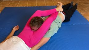 Cruel Head Scissors And Smother In Pink Leggings (WMV)