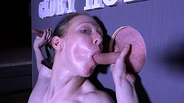 I Am a Tatted Brunette German MILF with Natural Tits and I Take a Gangbang Glory Hole at Home