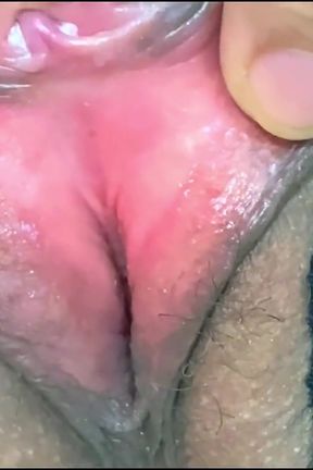 Two Fingers in My Creamy Pussy Stretching