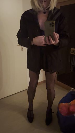 Crossresser going out in a sexy dress