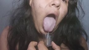 Exploring the Cup With My Tongue & Spitting In