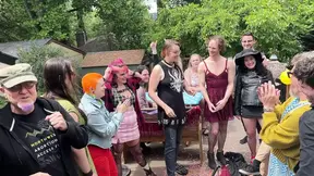 Wild gender-repeal party turns into intense bisexual orgies and creampies