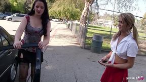 milf wife pick up and talk pigtails girl for ffm old young 3some sex as a suprise for her big dick husband