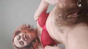 I Licked My Feet, but I Prefer to Stick a Glass Cock in My Hairy Pussy and Make Myself Squirt. a Lot of Splashes, I&#039;m Happy.