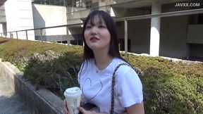 Sensual student succumbs to a well-endowed stranger's bold advances