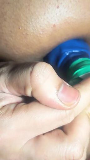 FAILED Anal. Very Big Buttplug in Brown Shaved Indian Pink TIGHT Ass asshole.  Big Gape   Clip 1