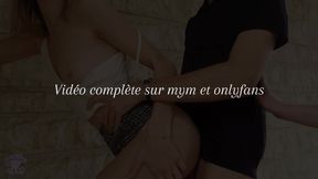 Petite AbbyX takes risky outdoor public FFM threesome