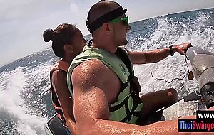 Driving on water and perfect blowjob by perverted Asian teen girlfriend