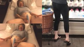 Sultry and confident, this hot housewife in yoga pants can't resist her