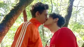 Two Young Soccer Player Fooling Around And Sucking Each Other In The Woods