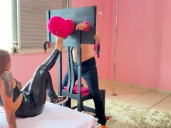 Redhead MILF goddess makes helpless slave worship her feet