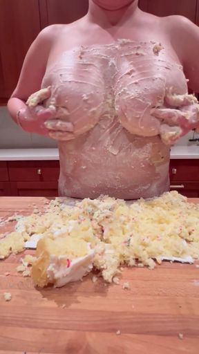Step mom ruins birthday cake with her huge tits   Clip 2